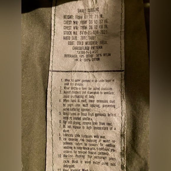 United States Army M65 field jacket. Authentic great field jacket. - Picture 8 of 8